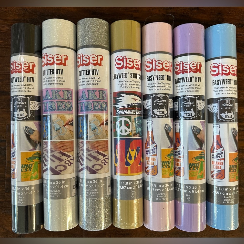 New, 7 Rolls of HTV (heat transfer vinyl)